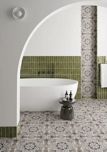 Фото Декор Equipe 24411 Art Nouveau Arkade Blue 20x20 Испания