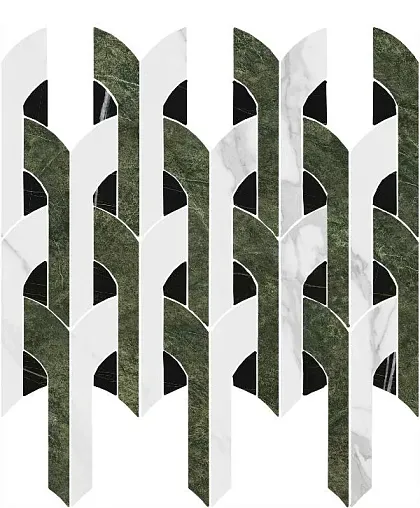 Фото Декор ID148 Риальто Нобиле 2 наборный лаппатированный 34,5x30 Россия