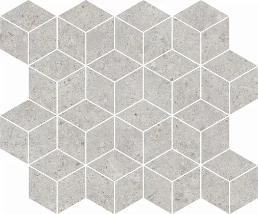 Фото Декор T017\14053 Риккарди мозаичный серый светлый матовый 45x37,5 Россия