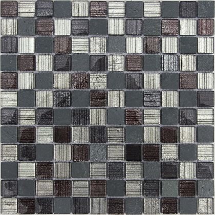 Фото Мозаика LeeDo Ceramica Naturelle Alcantara Nero 23x23x8 Китай