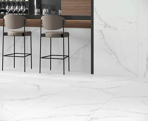 Фото Керамогранит Laparet Statuario White Pro Белый Матовый R10Gr 60Х60 Индия