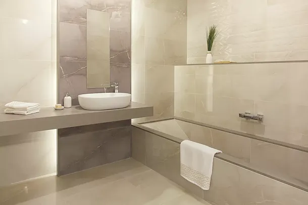 Плитка PASSION R90 TWIN CHAMPAGNE 30*90 для ванной Фото Плитка PASSION R90 TWIN CHAMPAGNE 30*90 Испания