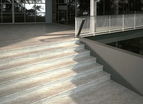 Фото Ступень SG158700N\GR Терраса серый 40.2*30 фронтальная противоскользящий керамическая Россия