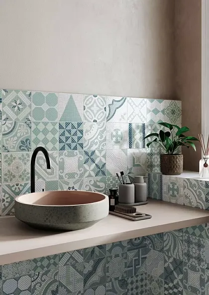 Фото Керамогранит Gayafores Tessela Blue 33,15x33,15 Испания