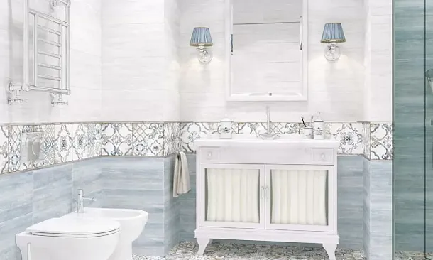 Фото Плитка BWM51MET707 бордюр Metallic Glossy Silver 12*500*9 Россия