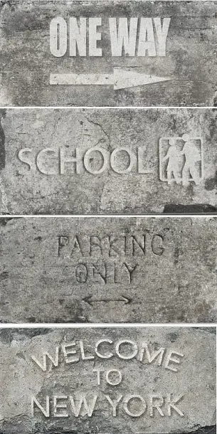 Фото Керамогранит 1048426 New York Road Signs Mix Wall Street 10x20 Италия