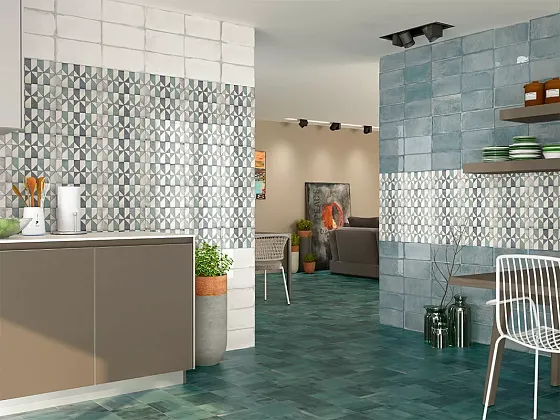 Фото Плитка PT02551 Esenzia Fabola Green Mix 15x30 Испания