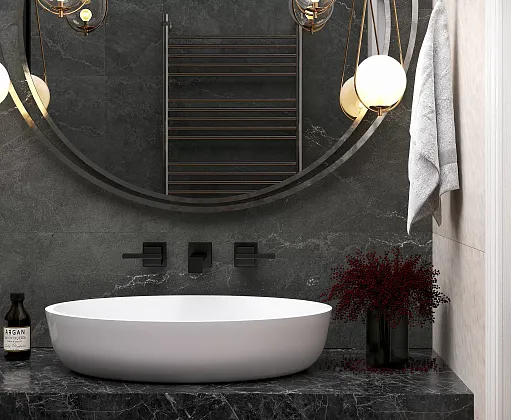 Фото Керамогранит Leda Black Карвинг 60x60 Индия