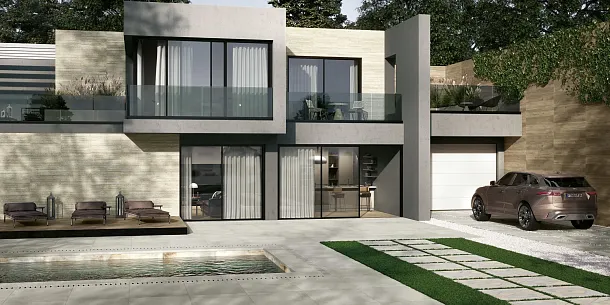 Фото Керамогранит Sichenia 192811 Bianco Ribbed 30x90 Италия