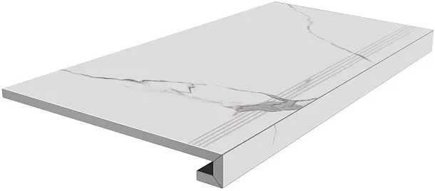 Фото Ступень Kerama Marazzi Монте Тиберио клееная белый лаппатированный 33x80x0,9 (SG849992R\GCF) Россия