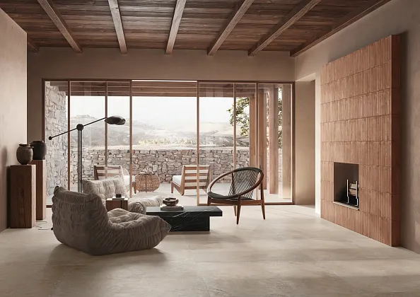 Фото Керамогранит Ragno Marazzi RCAA Realstone Travertino Vein Noce Rett 60x120 Италия