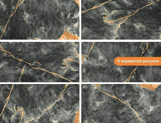 Фото Керамогранит gravita volcanic nero nero shiny sugar 60x120 Индия