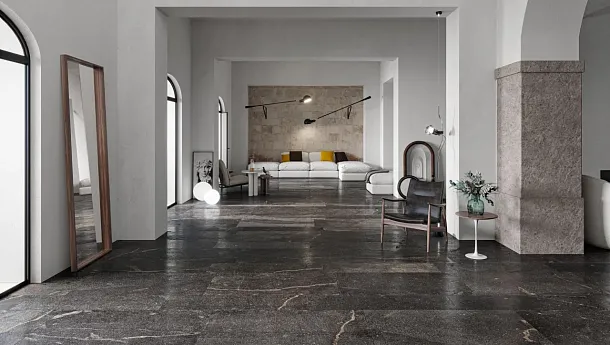 Фото Керамогранит Piemme 03979B Ibla Nera Lap Ret 8.5mm 60x120 Италия