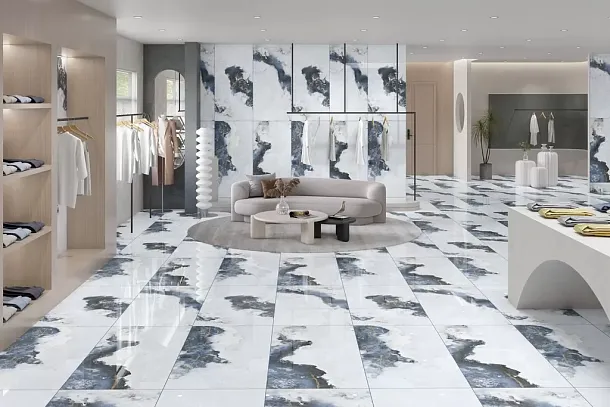 Фото Керамогранит Ennface ENONX3104SP120280 Royal Onyx Grey SP Matt 1200x2800x6 Индия