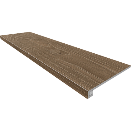 Фото Ступень комплект IN01 Intense Grey (Ступень 33x120 неполированный прямоугольный бортик без насечек + Подступенок 14,5x120) Италия