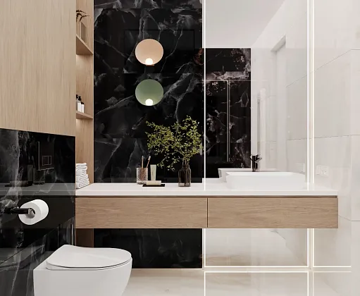 Фото Керамогранит Laparet Andora Black Чёрный Полированный 60Х120 Индия