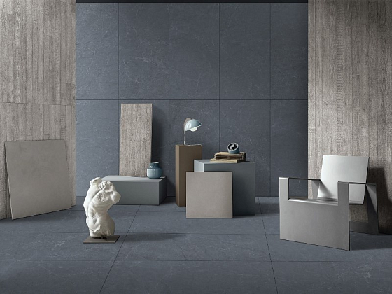 Фото Керамогранит Pure Nero Carving 60х120 Индия