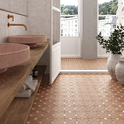 Фото Керамогранит Equipe 29075 Kasbah Star Terracota 16,8x16,8 Испания