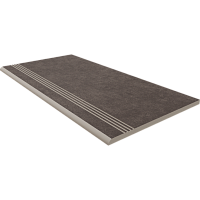 Фото Ступень CA05 Cave Anthracite неполированный с насечками 30x60