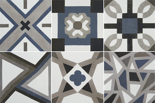 Фото Керамогранит Niza Azul (6 дизайнов) 20x20 Испания