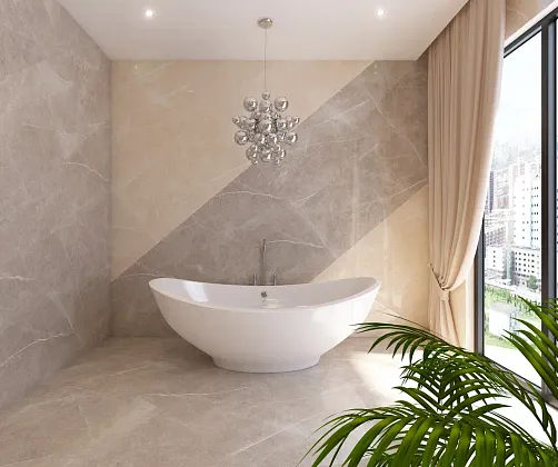 Фото Керамогранит Usak Seramik Swindon Mocha Polished 60x120 Турция