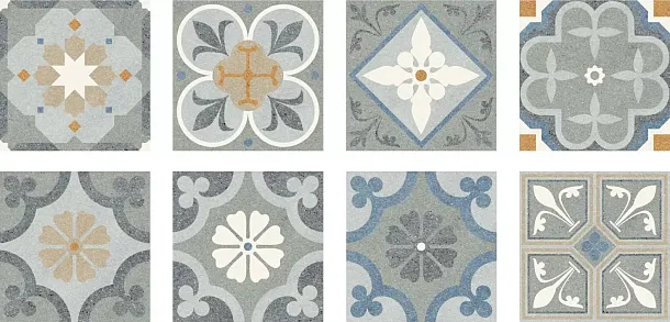 Фото керамическая плитка DeShun Ceramics Mix Art Decor DC13 20x20 Китай