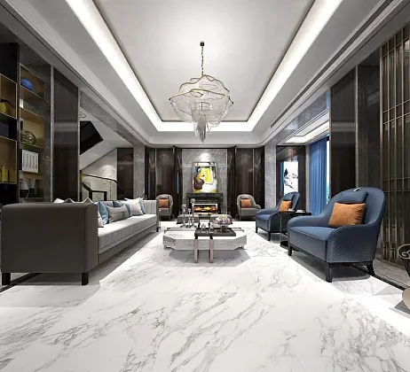 Фото Керамогранит Bianco Soft Polished (Gold) 60x120 (BHW-0037) Китай