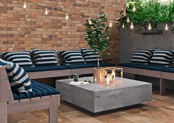 Фото Клинкерная плитка Paradyz Scandiano Brown Elewacja 24x6,5 Польша