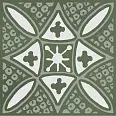 Декор Бахия 2 зелёный глянцевый 9,8x9,8x0,7 (KMD3STA019GN)