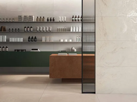 Фото Керамогранит Vitra K958030R0001VTER LiquidSilk Слоновая Кость Матовый R10A Ректификат 60x120 Турция