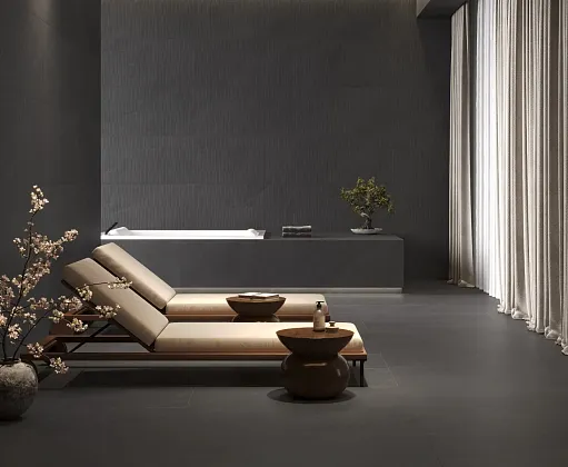 Фото Декор Laparet Badrock Shadow Pro Deco Lines Графитовый R10Soft Mstr Cb 60Х120 Индия
