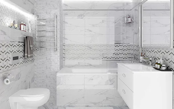 Фото Декор Lord Tact белый 20х60 Россия