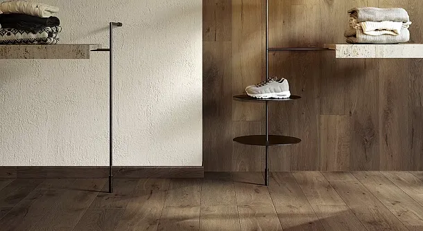 Фото Керамогранит fQNQ ROOTS HONEY CHEVRON R9 7,5х45 Италия