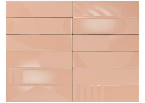 Фото Плитка Smile Tile Rivera Soft Peach 7.5x30 Индия