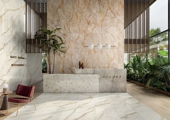 Фото Керамогранит Caesar AIAT Golden White Matt RT 60x120 Италия