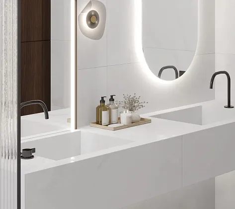 Фото Керамогранит Laparet Lp6012G0541R Bernini Bianco Белый Глянцевые Чернила 59,5Х119,1 Россия