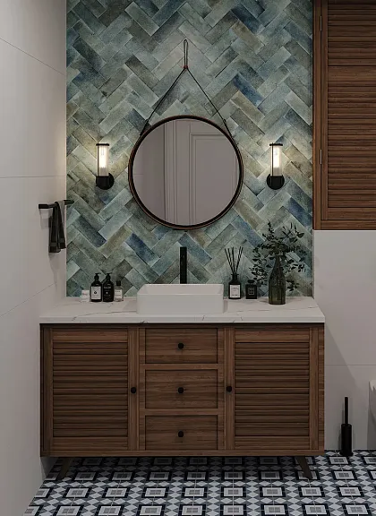 Фото Плитка Smile Tile Jazz Coral 7.5x22.5 Индия
