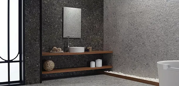 Фото Керамогранит Seranit Volcano Grey Relief 60x120 Турция