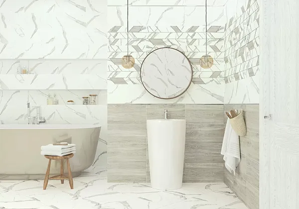 Плитка WT9VET00 Vertus Blanco 249x500 для ванной, для туалета Фото Плитка WT9VET00 Vertus Blanco 249x500 Россия