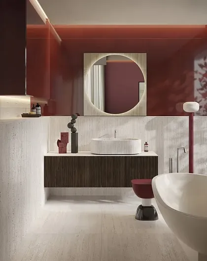 Фото Керамическая плитка FAP Ceramiche fTP1 Materia Classica Groove Bianco Matt RT 50x120 Италия