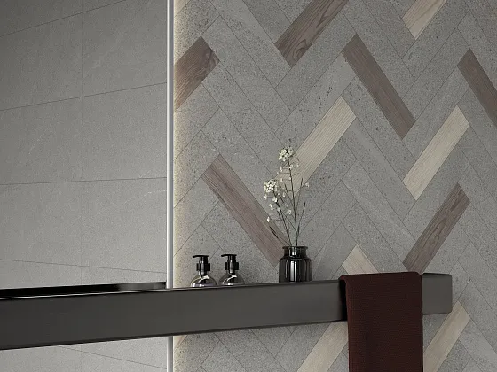 Фото Керамогранит MGM Ceramiche Limestone Antracite Rett 60x120 Италия