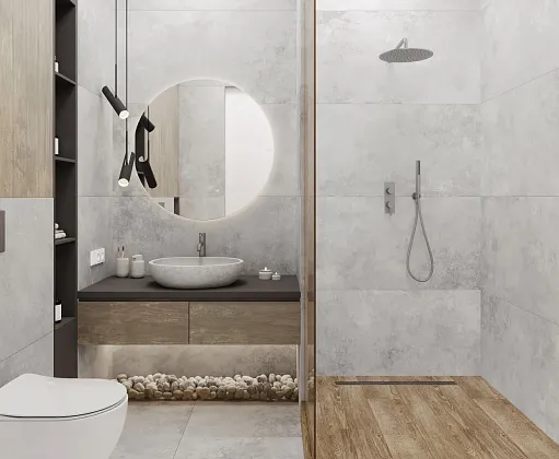 Фото Керамогранит Laparet Illusion Grey Серый Матовый+Гл.Чернила Str 60Х120 Индия