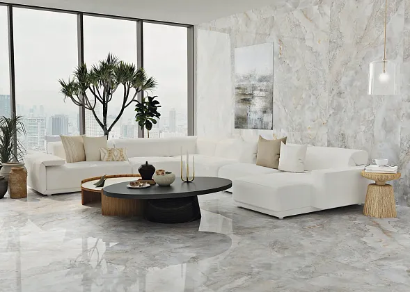 Фото Керамогранит Benadresa Aura Sky Natural 6mm 120x280 Испания