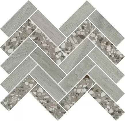 Фото Мозаика T042\SG5267 Монтиони мозаичный серый 34x35,5 Россия