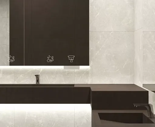 Фото Керамогранит Laparet Rocky Pearl Pro Бежевый Матовый R10Gr Str 80Х80 Индия