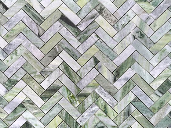 Фото Мозаика LeeDo Ceramica Pietrine Onice Verde oliva POL fish 23x73x7 Китай