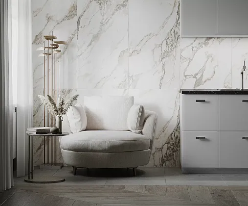 Фото Керамогранит Calacatta Carve Карвинг 60х120 Индия