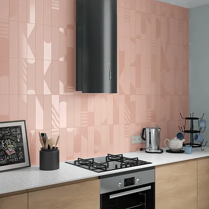 Фото Плитка Smile Tile Rivera Milky White 7.5x30 Индия