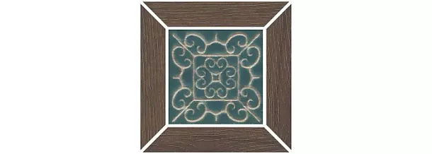Фото Kerama Marazzi Декор Тровазо наборный коричневый тёмный матовый 13x13x0,9 (ID154) Россия