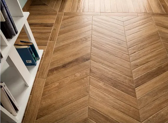 Фото Керамогранит СП872 J86583 Vintage CENDRE CHEVRON 7,5x40,7 Италия